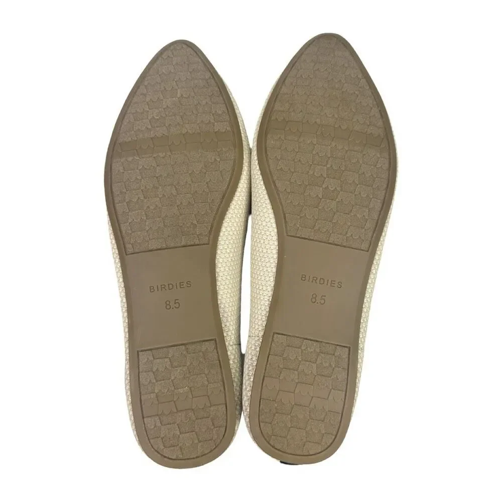 Birdies The Blackbird Eggshell / Navy Loafer Flats - Size 8.5